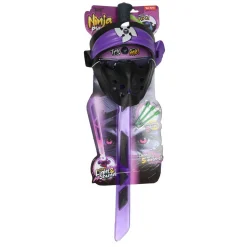 Ninja Lichtzwaard Licht en Geluid met Schietfunctie en Masker - Paars