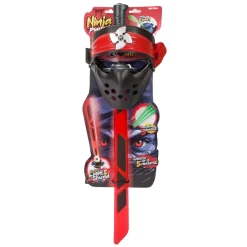 Ninja Lichtzwaard Licht en Geluid met Schietfunctie en Masker - Rood