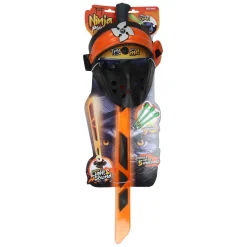 Ninja Lichtzwaard Licht en Geluid met Schietfunctie en Masker - Oranje