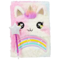 Notitieboek Pluche met Pen - Eenhoorn