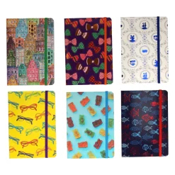 Notitieboekjes 6 Designs - Set van 24st.