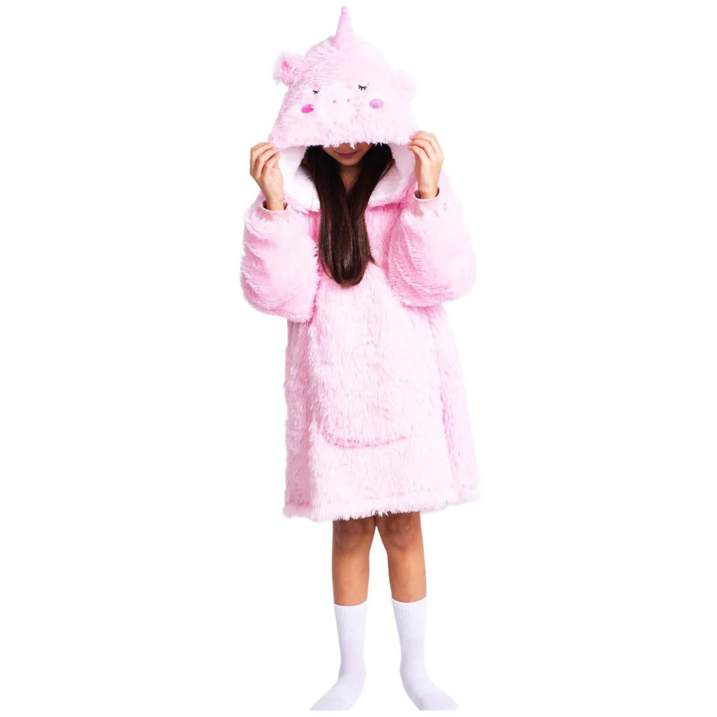 Noxxiez Knuffel Hoodie Medium Trui Eenhoorn, Kinderen tot 160cm