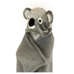 Noxxiez Knuffeldeken met Capuchon Koala, 130x100cm