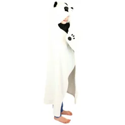 Noxxiez Knuffeldeken met Capuchon Panda, 130x100cm