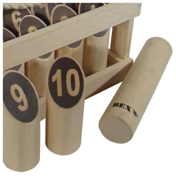 Number Kubb Original Rubber Hout in Houten Kist