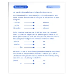 Oefenblaadjes Vraagstukken en Rekenraadsels