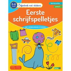 Oefenboek met Stickers - Eerste Schrijfspelletjes (5-6 jaar)