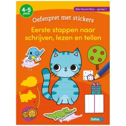 Oefenpret met Stickers Groep 1- Schrijven, Lezen, Tellen (4-5 jaar)