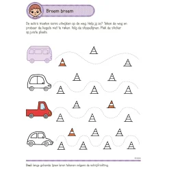 Oefenpret met Stickers Groep 1- Schrijven, Lezen, Tellen (4-5 jaar)