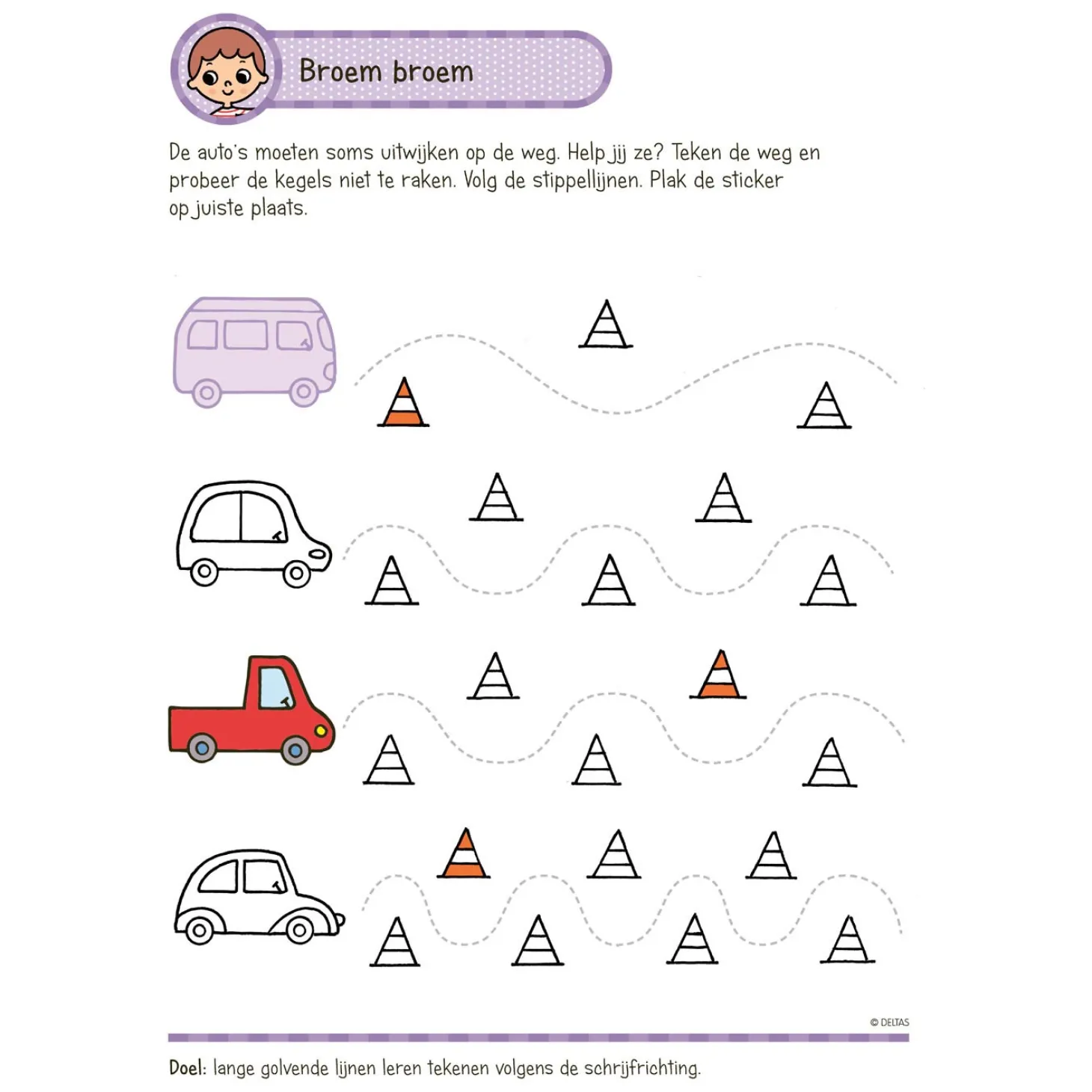 Oefenpret met Stickers Groep 1- Schrijven, Lezen, Tellen (4-5 jaar)