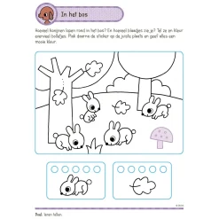 Oefenpret met Stickers Groep 1- Schrijven, Lezen, Tellen (4-5 jaar)