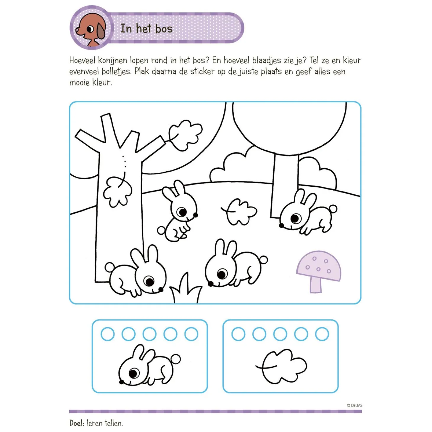 Oefenpret met Stickers Groep 1- Schrijven, Lezen, Tellen (4-5 jaar)