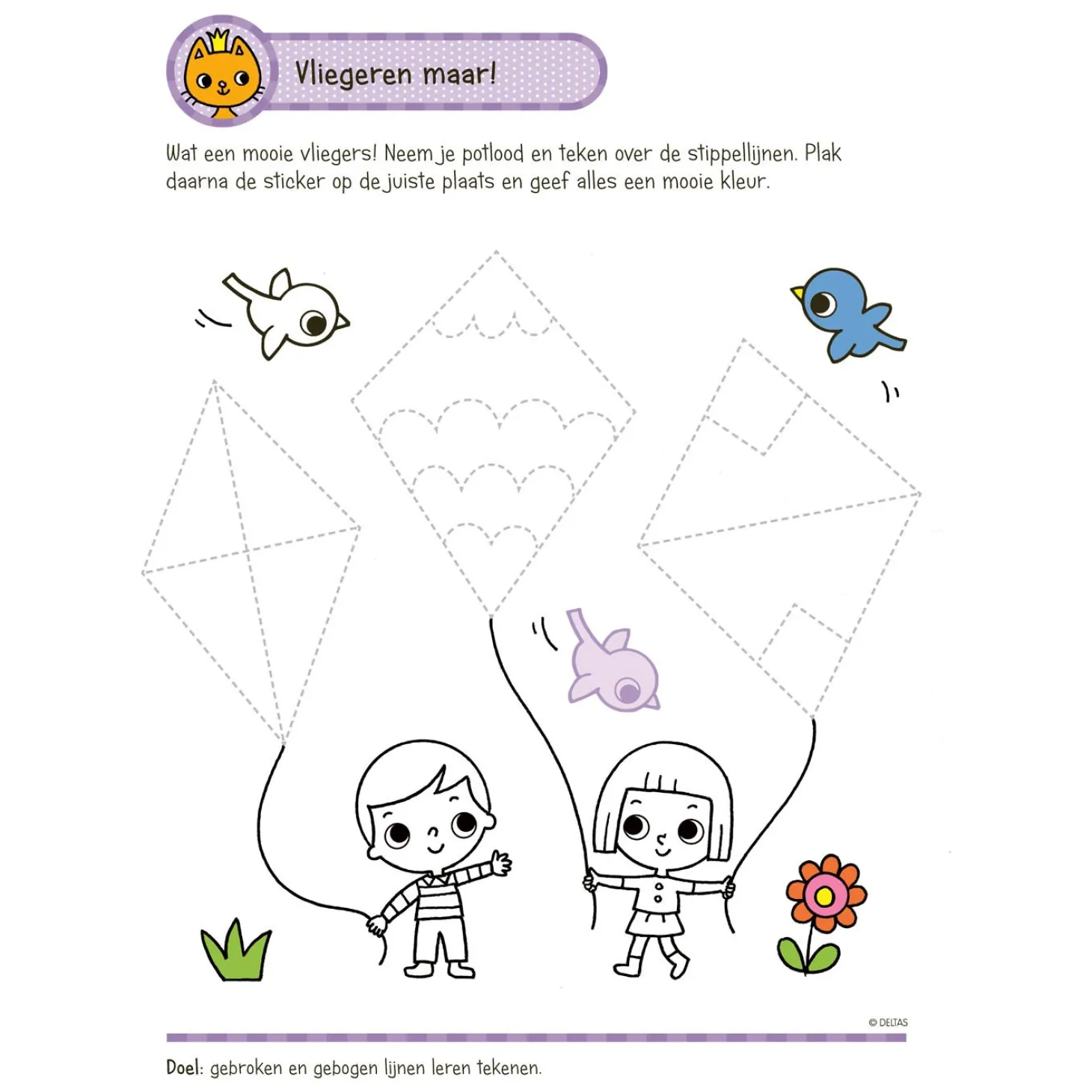 Oefenpret met Stickers Groep 1- Schrijven, Lezen, Tellen (4-5 jaar)