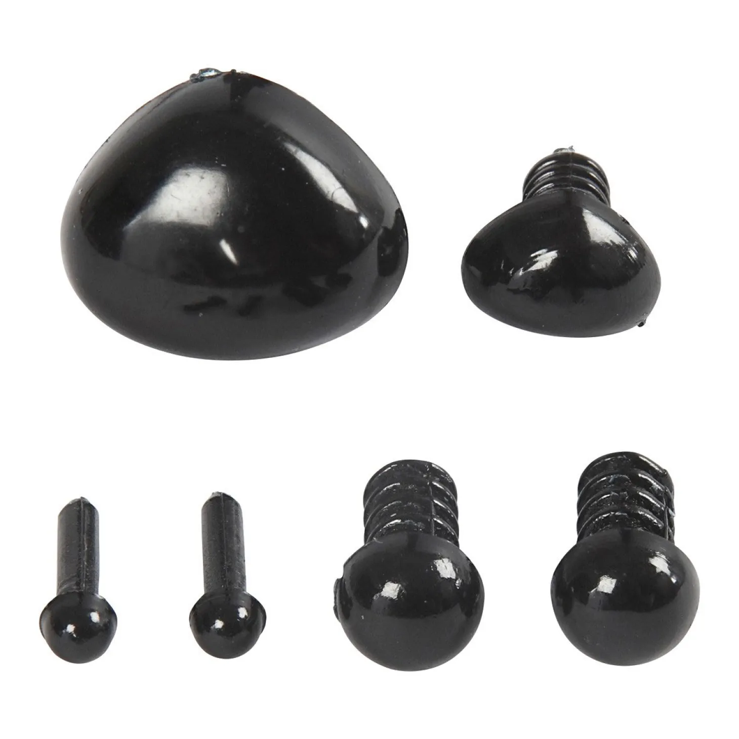 Ogen en neuzen - Zwart, 20 sets