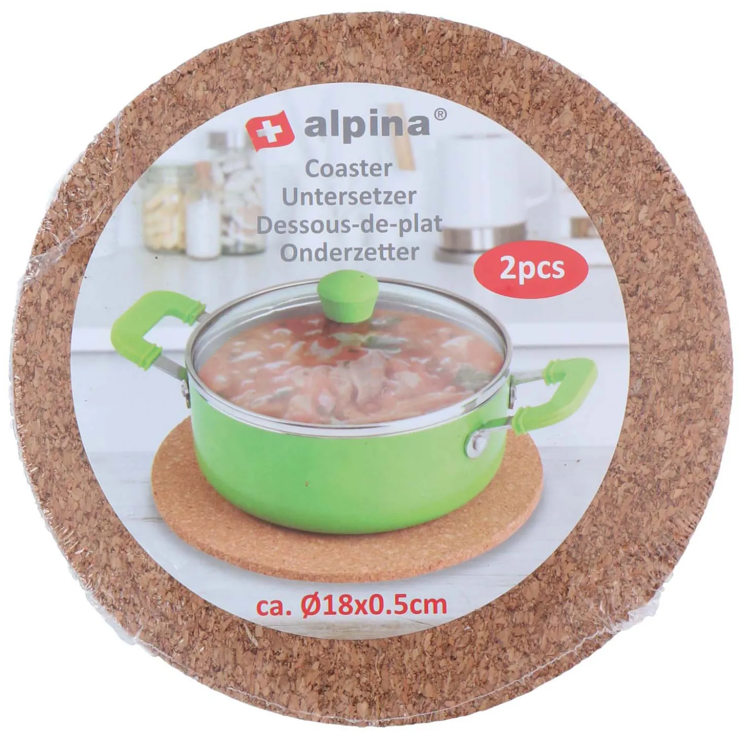 Onderzetter 18cm, 2st.