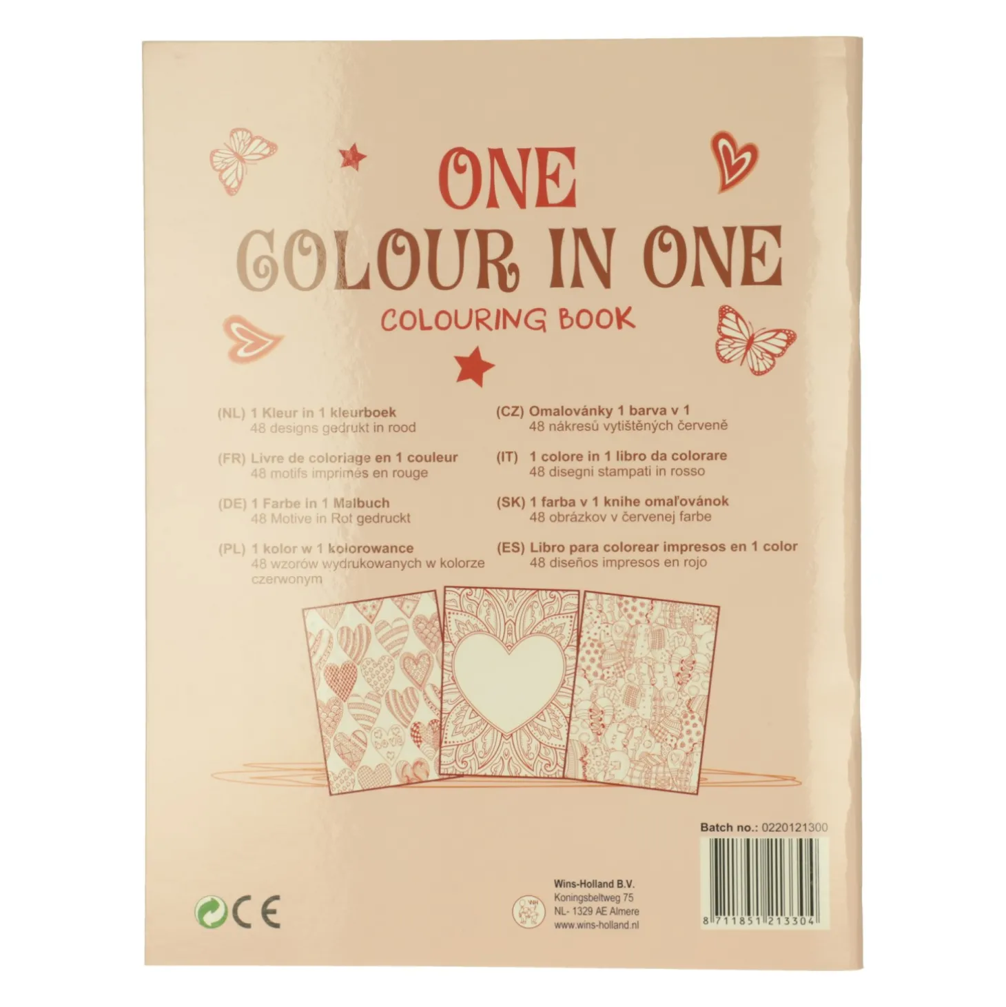 One in One Kleurboek Rood