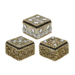 Opbergdoosje 4x3cm Goud, Set van 36