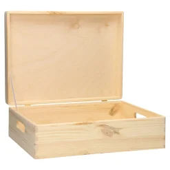 Opbergkist Rechthoek Klepdeksel Grenen