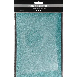 Opstrijkfolie Glitter Lichtblauw, A5