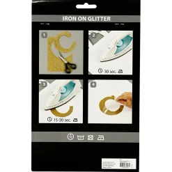 Opstrijkfolie Glitter Rood, A5