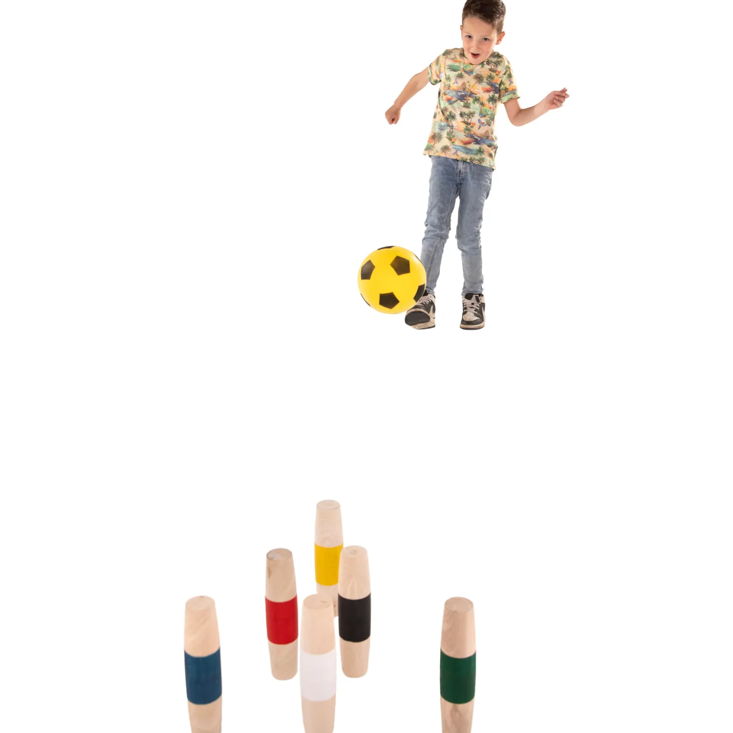 Outdoor Play Houten Paaltjes Voetbal