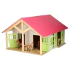 Paardenstal Roze met 2 Boxen en Berging, 1:24