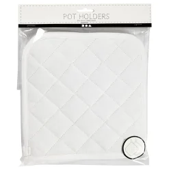 Pannenlappen Wit 20x20cm, 1 Paar