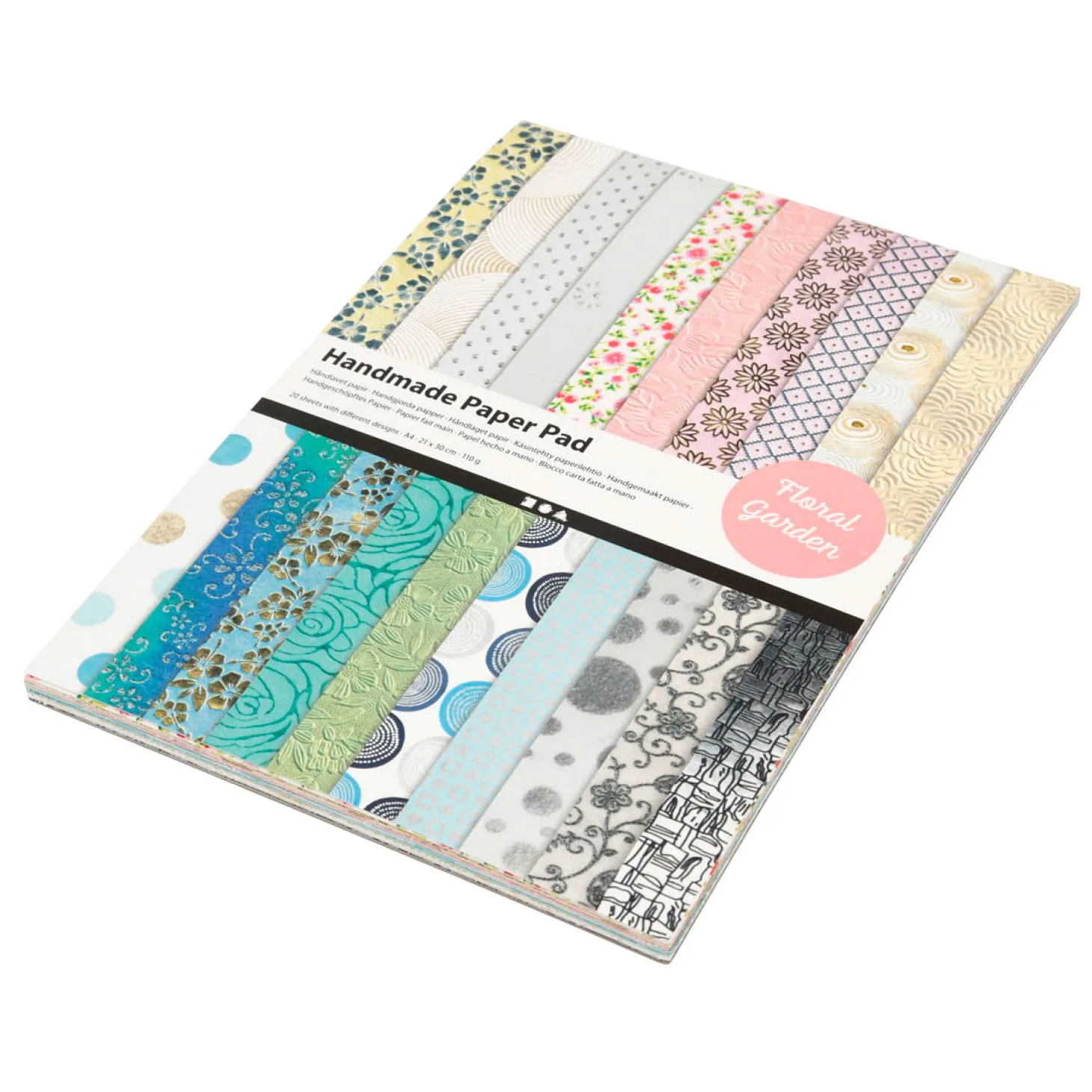 Papierblok Bloemen met handgemaakt Papier, 20 vellen