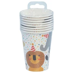 Papieren Bekers Safari, 8st.