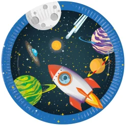 Papieren Bordjes FSC Raket Ruimte, 8st.