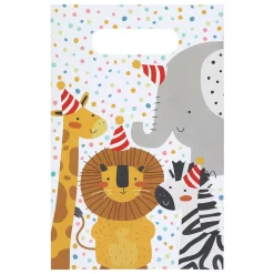 Papieren Feestzakjes Safari, 10st.