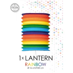 Papieren Lantaarn Regenboog, 16cm