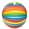 Papieren Lantaarn Rond Regenboog, 25cm