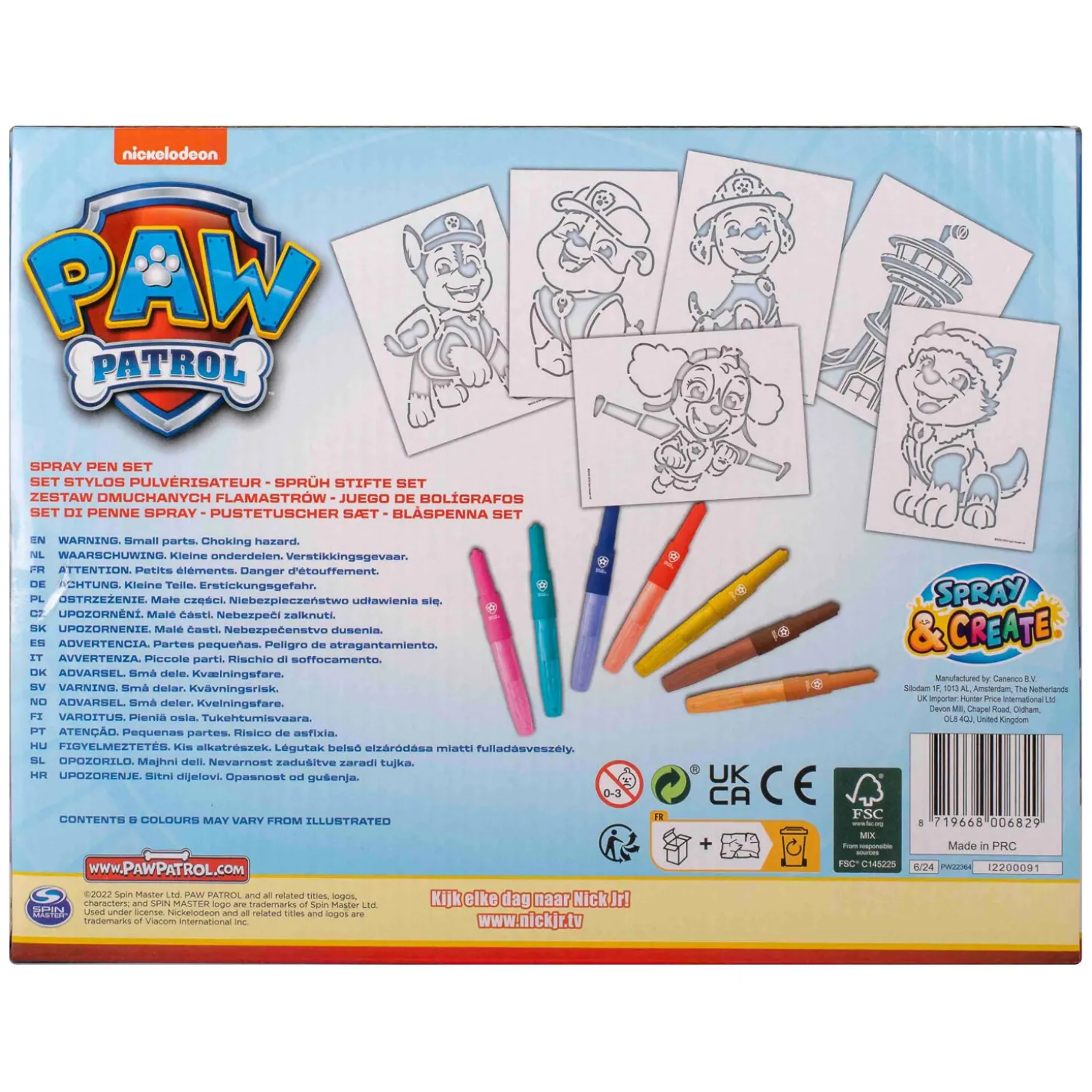 PAW Patrol Blaaspennen Set