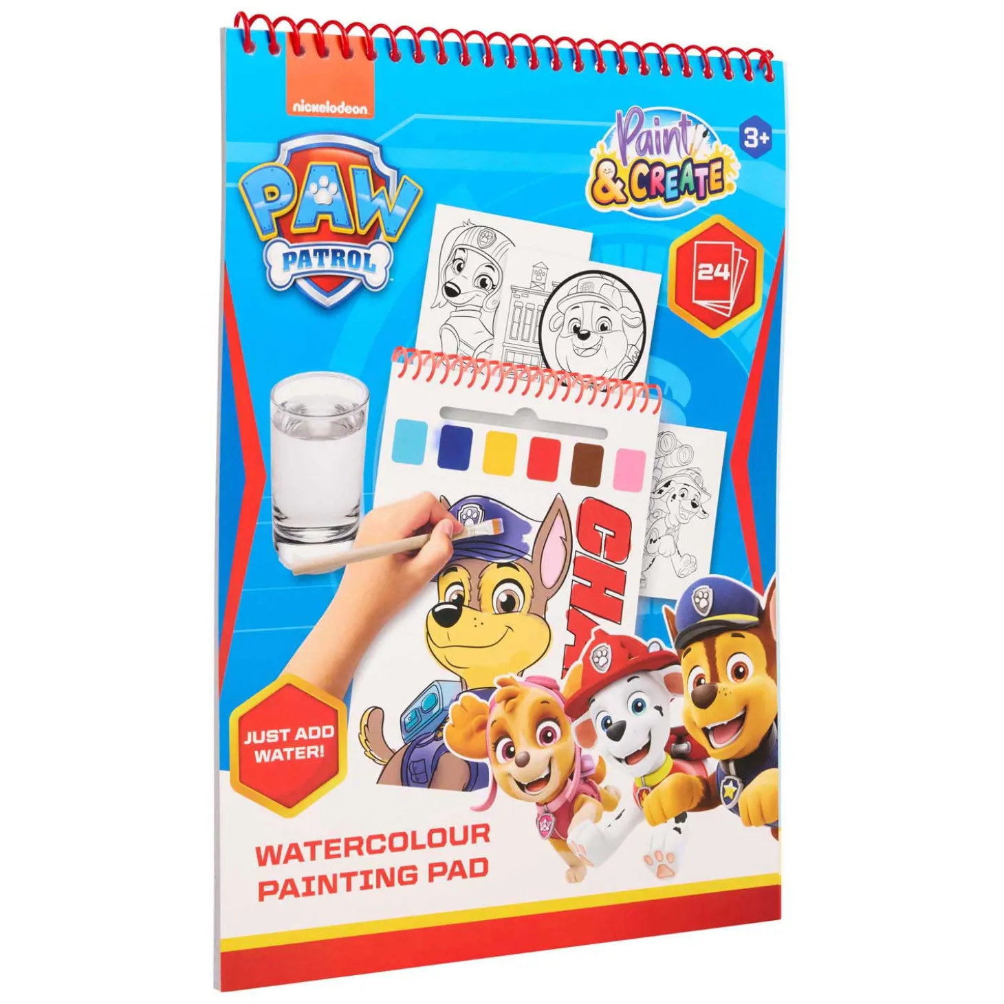 Paw Patrol Water Verfset Boek - incl Kwast