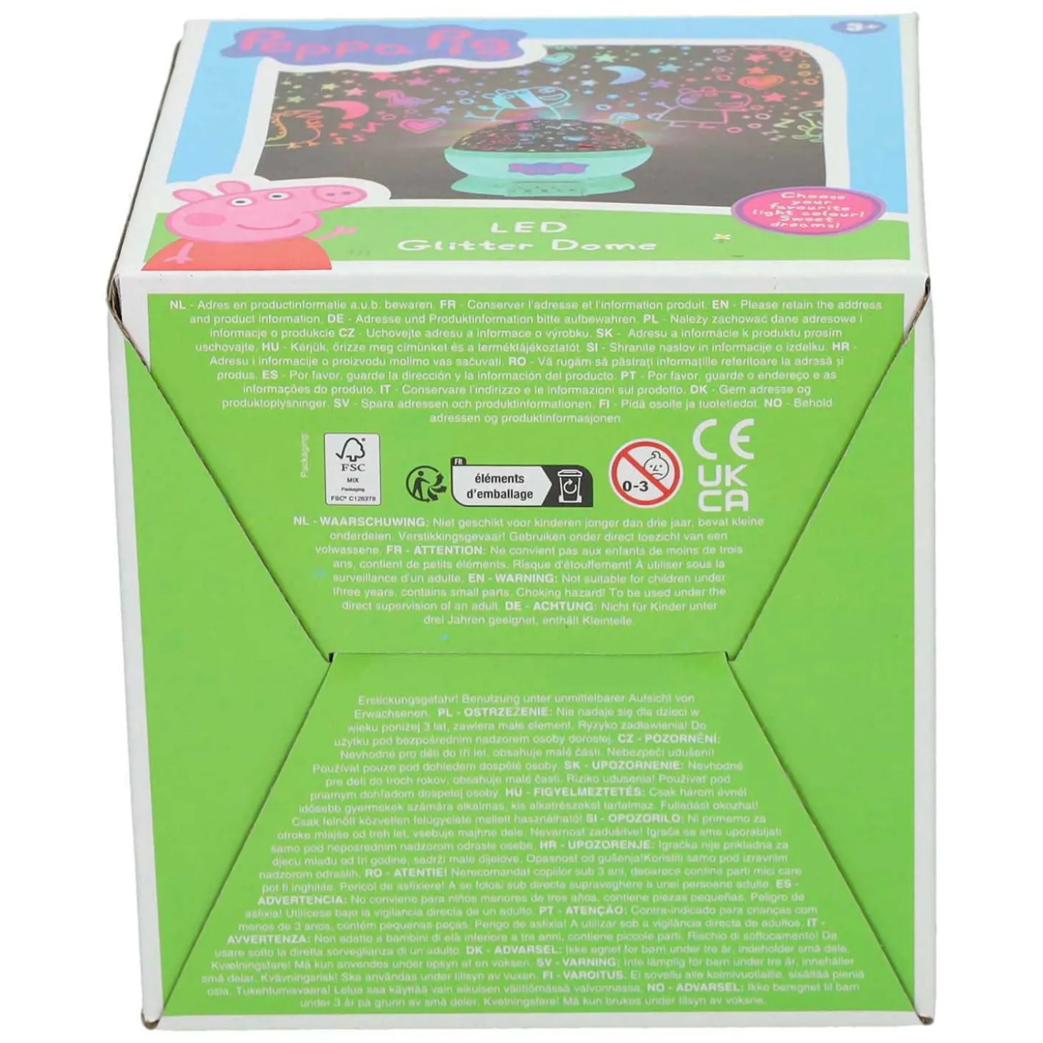 Peppa Pig Ledlamp Glitter Dome