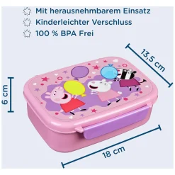 Peppa Pig Lunchbox met Snackbakje