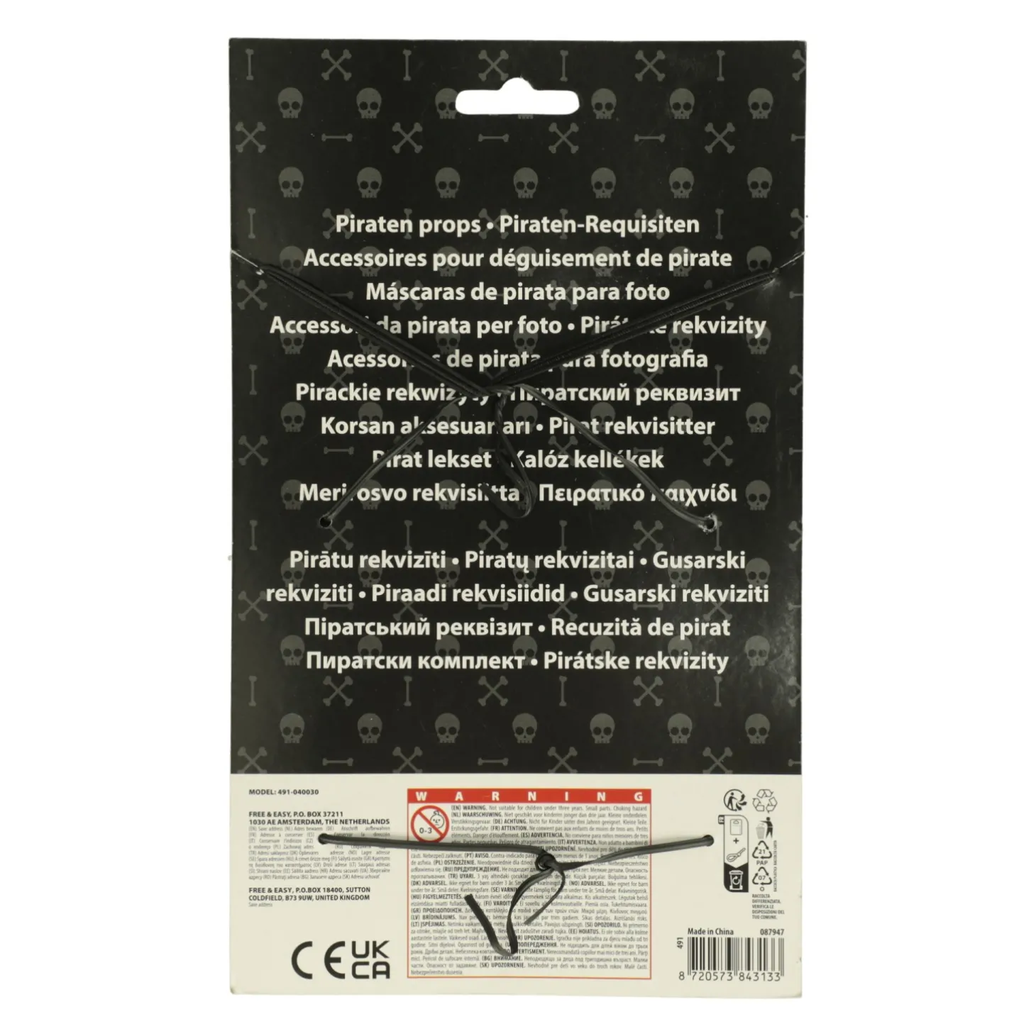 Piraten Bandana met Ooglapje