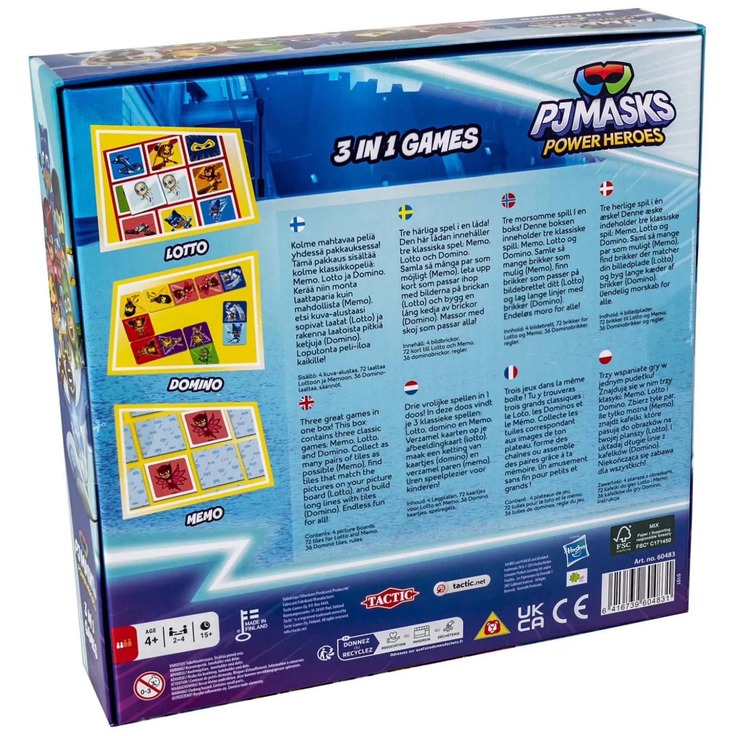 PJ Masks 3in1 Memo Lotto Domino