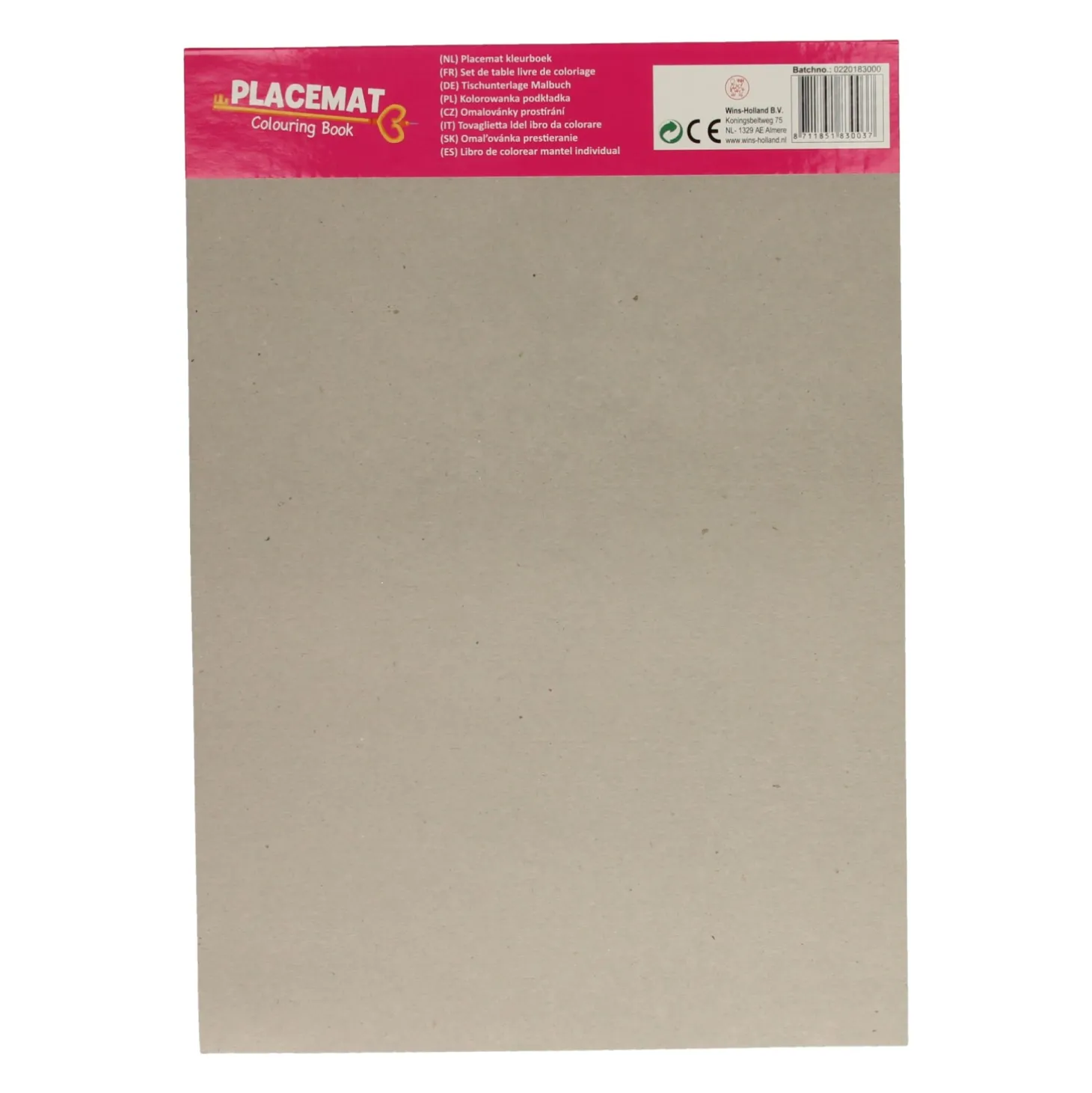 Placemat Kleurboek - Eenhoorn