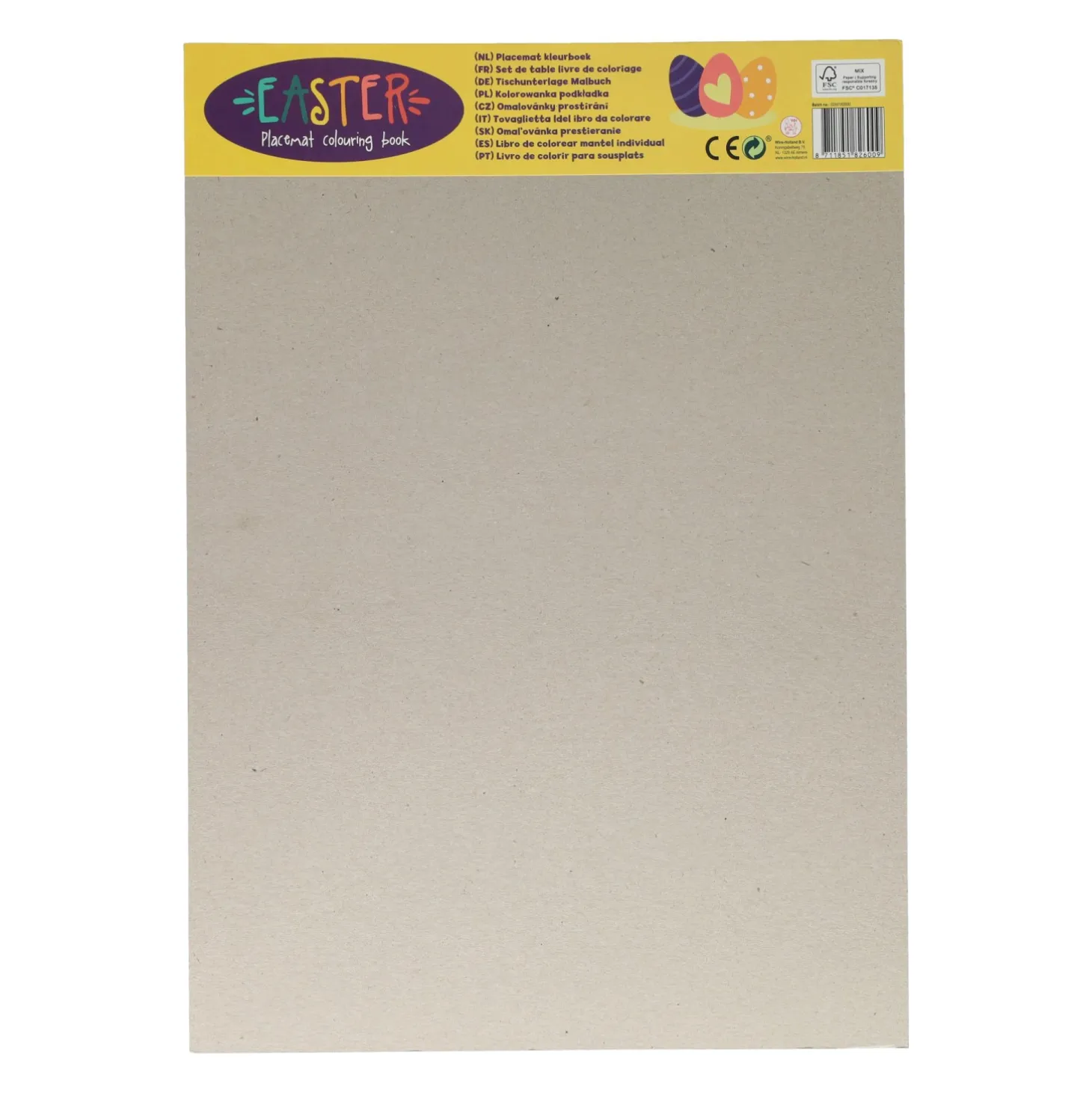 Placemats Kleurboek Pasen, 12st.