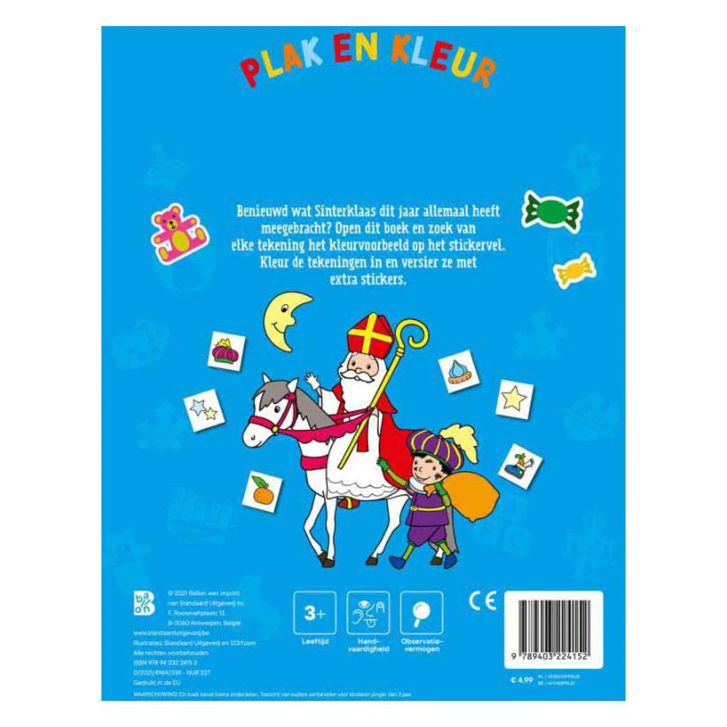 Plakken en kleuren Sinterklaas - 110 Stickers