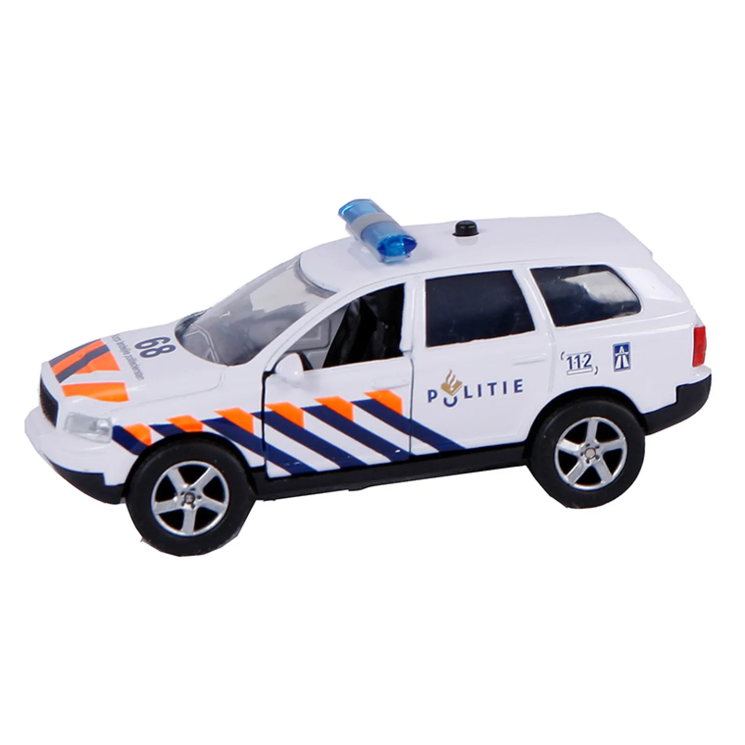 2-Play Die-cast Pull Back Politie NL Licht en Geluid