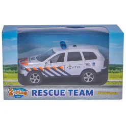 2-Play Die-cast Pull Back Politie NL Licht en Geluid