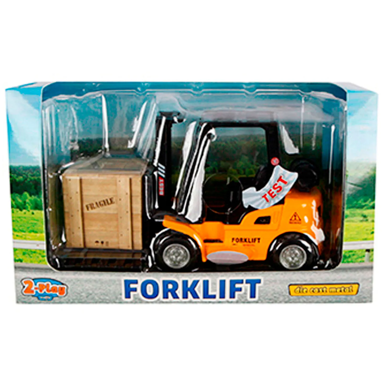 2-Play Die-cast Vorkheftruck met Licht en Geluid, 14cm