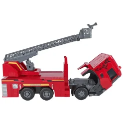 2-Play Scania Vrachtwagen Brandweerwagen Frictie met Licht en Geluid