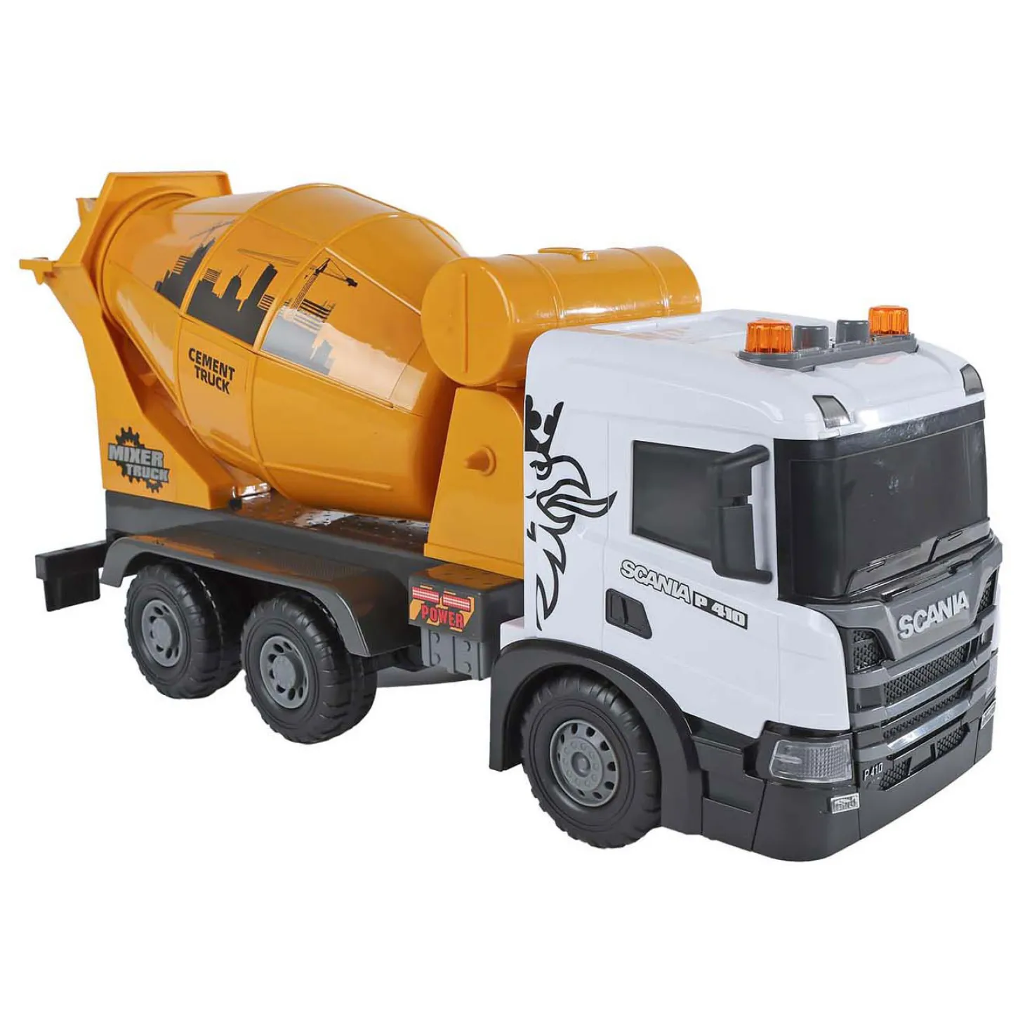 2-Play Scania Vrachtwagen Betonmixer Frictie met Licht en Geluid