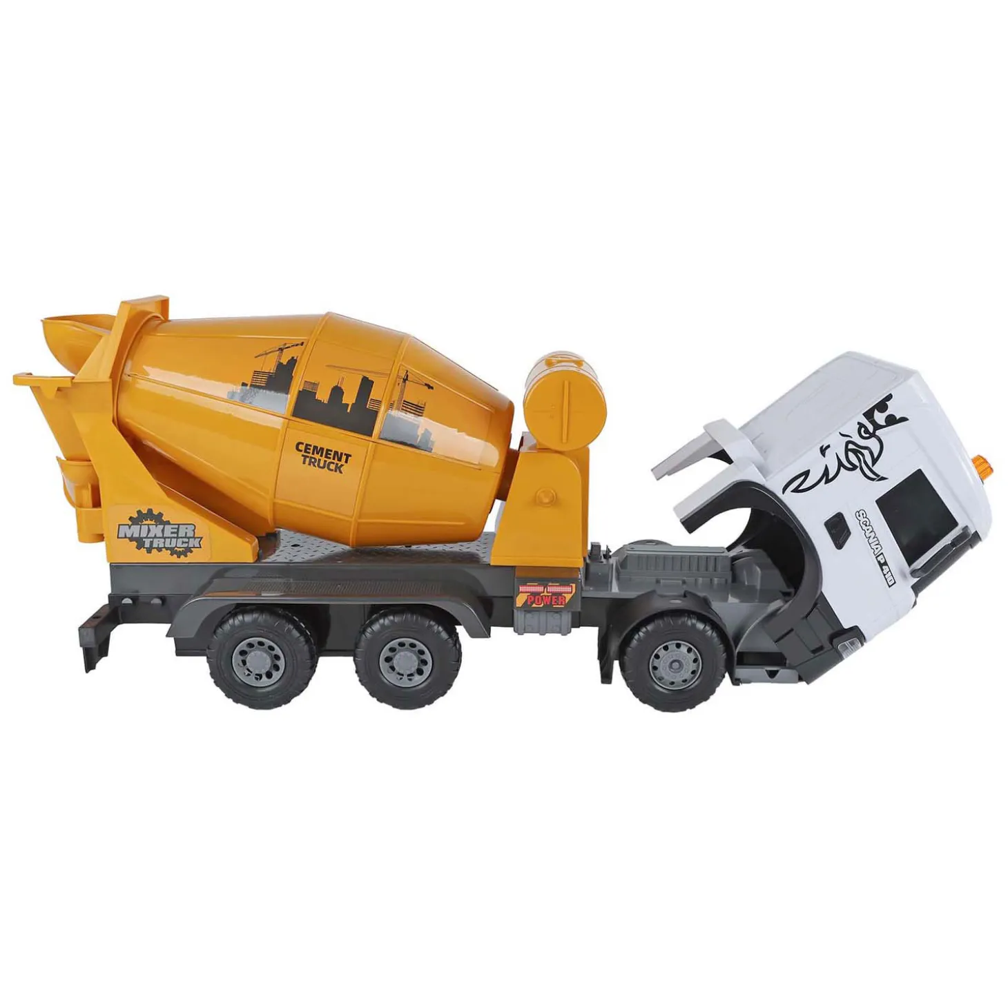 2-Play Scania Vrachtwagen Betonmixer Frictie met Licht en Geluid