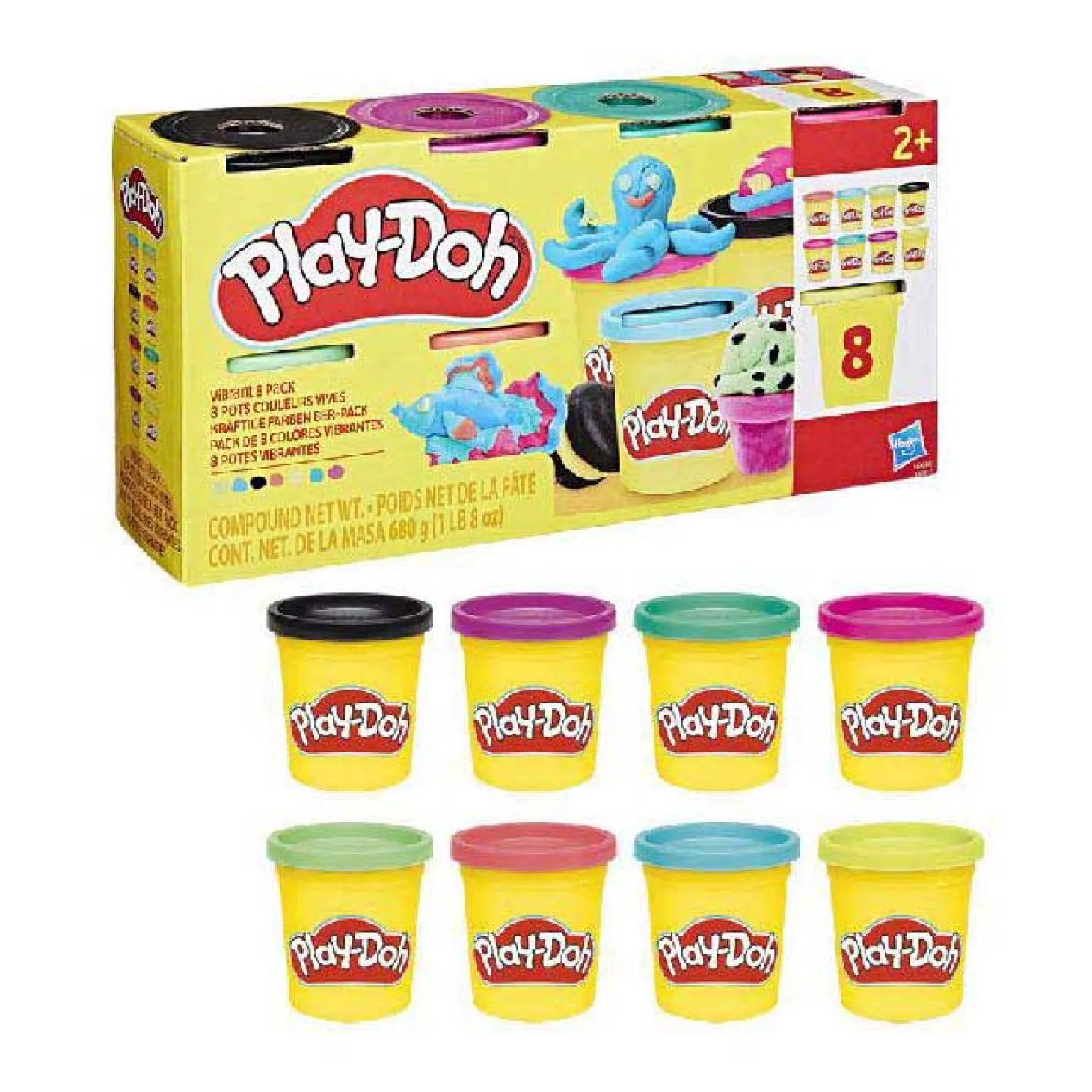Play-Doh Vibrant - 8 Kleipotjes