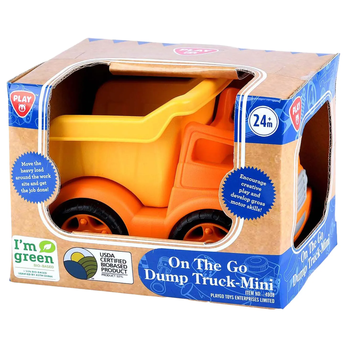 Playgo Bio Based Kiepvrachtwagen Oranje